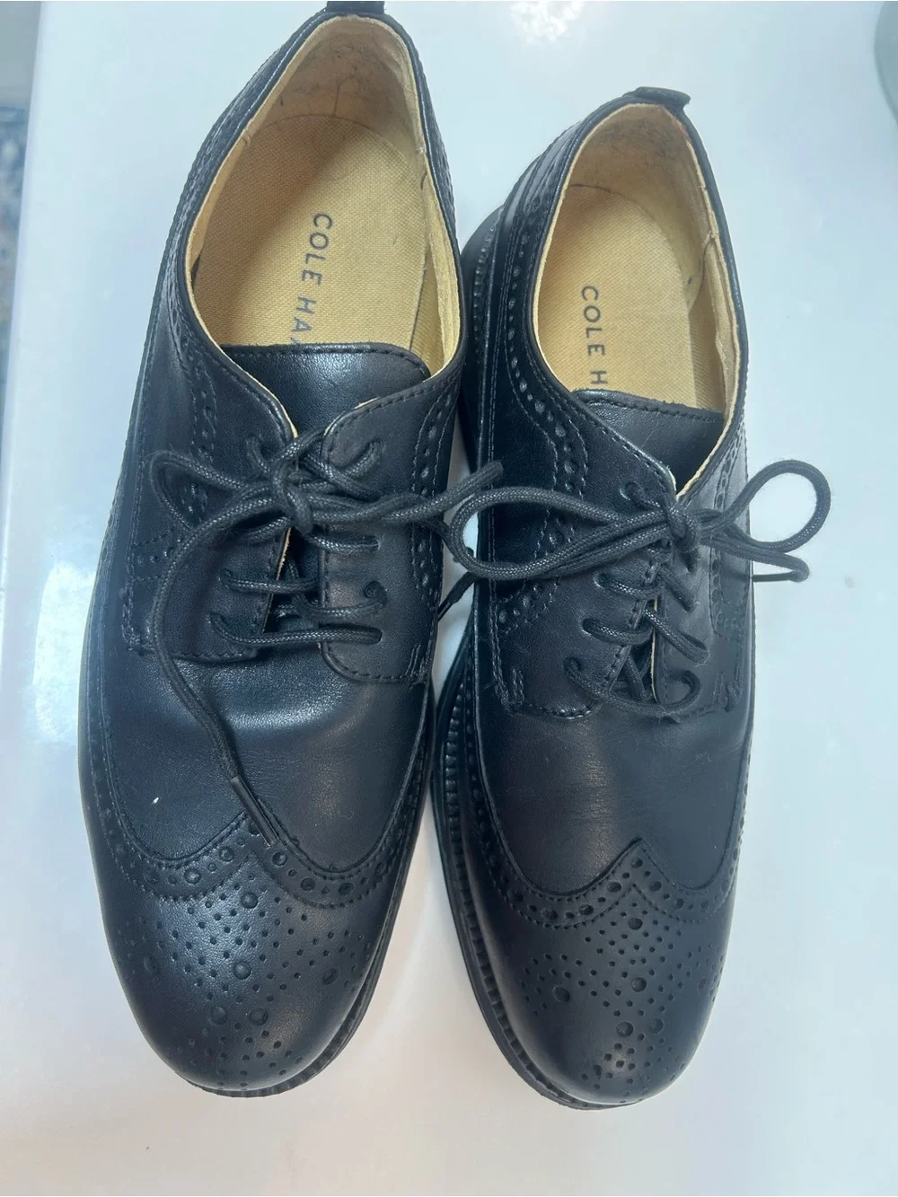Cole Haan Lunar Grand long wing tip oxfords size 7M. Like new